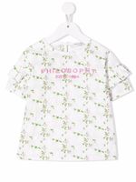 Philosophy Di Lorenzo Serafini Kids t-shirt à fleurs - Blanc