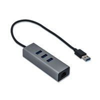 I-tec Metal U3METALG3HUB USB 3.0 (3.1 Gen 1) Type-A 5000Mbit/s Grijs hub & concentrator - thumbnail