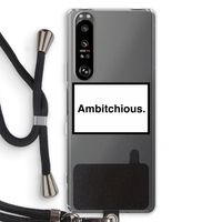 Ambitchious: Sony Xperia 1 III Transparant Hoesje met koord