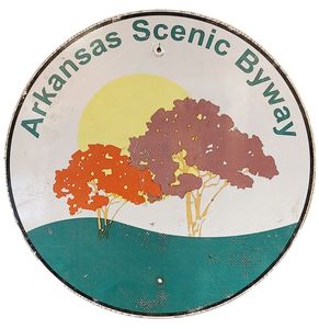 Arkansas Scenic Byway Origineel Straatbord - Ø61cm