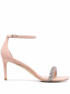 Stuart Weitzman sandales Nudistcurve 75 mm à brides tressées - Tons neutres