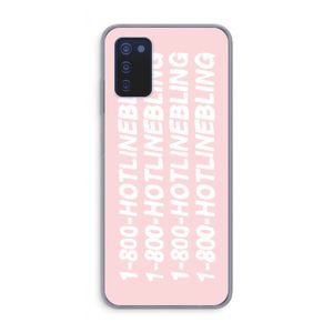 Hotline bling pink: Samsung Galaxy A03s Transparant Hoesje
