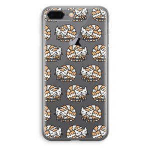 Slapende poes: iPhone 8 Plus Transparant Hoesje
