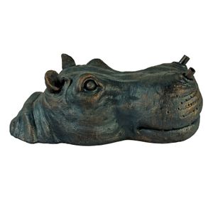 Drijvende spuitfiguur Nijlpaardenkop Waterornament