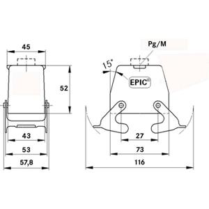 LAPP 79055700 Afdekkap M25 EPIC® H-B 10 10 stuk(s)