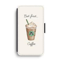 But first coffee: iPhone XS Max Flip Hoesje