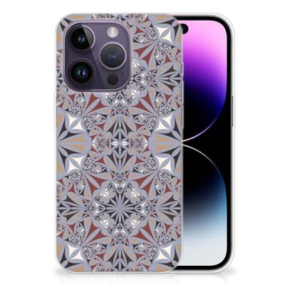 Apple iPhone 14 Pro | TPU | Siliconen hoesje | Flower Tiles