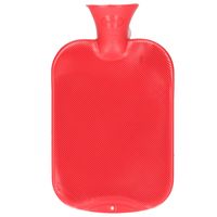 Warmwater kruik - 2 liter - rood - winter kruiken - thumbnail