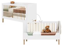 Bopita Mika bedbank 70x140 - Wit/Eiken - thumbnail