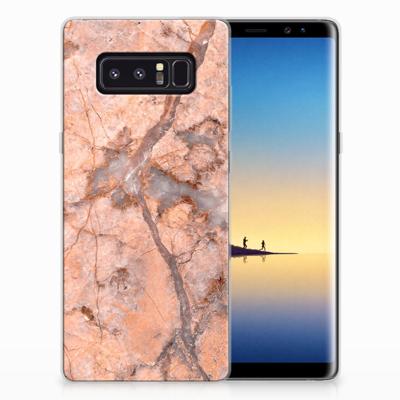 Samsung Galaxy Note 8 | TPU | Siliconen hoesje | Marmer Oranje