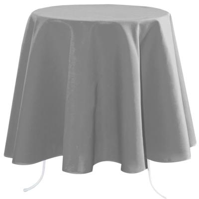 Stof Textiles Tafelkleed rond - D180 cm - grijs - Eettafel tafellakens - polyester