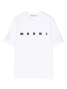 Marni Kids t-shirt en coton à logo imprimé - Blanc