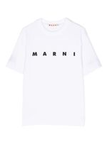 Marni Kids t-shirt en coton à logo imprimé - Blanc