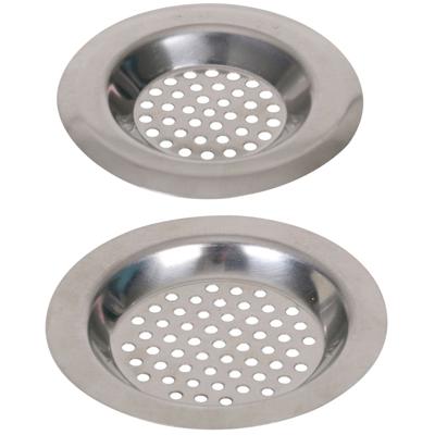 Urban Living Gootsteenfilters - zeefjes - vuil opvangers - 2x stuks - metaal