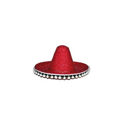 Mexicaanse sombrero - rood -47 cm - voor volwassenen - verkleed hoeden