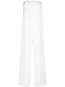 Ports 1961 combinaison-bustier à empiècement transparent - Blanc