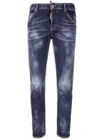 DSQUARED2 jean skinny à effets délavés - Bleu