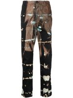 Stain Shade pantalon droit à motif tie dye - Noir - thumbnail