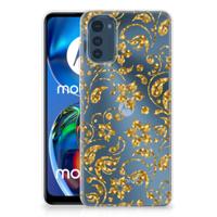 Motorola Moto E32/E32s | TPU Case | Gouden Bloemen