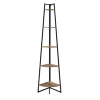 Wandrek staand - hoek - 5 plankjes - boekenplank - 34,5 x 180 cm