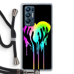 Hold My Heart: Oppo Find X3 Neo Transparant Hoesje met koord