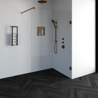 BRAUER Void inloopdouche helder glas 130x200 incl. glascoating PVD koper geborsteld GS-VOI1H130200GK