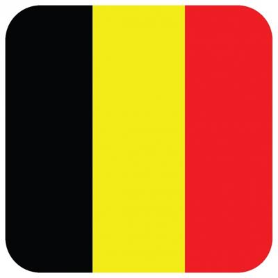 Belgische vlag bierviltjes - 15x stuks - vierkant - Belgie feestartikelen - Landen decoraties