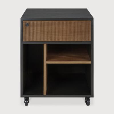 Ethnicraft Ladekast 'Oscar' Gevernist Teakhout, Met 1 lade, kleur Zwart/Bruin