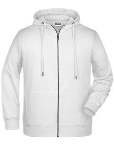 James & Nicholson JN8026 Men´s Zip-Hoody - /White - 3XL