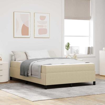Bedframe Lichtgroen Grijs 140 x 200 cm Katoenen stof