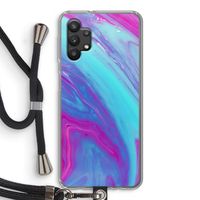 Zweverige regenboog: Samsung Galaxy A32 5G Transparant Hoesje met koord