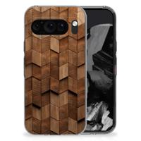 Bumper Hoesje voor Google Pixel 9 Pro XL Wooden Cubes