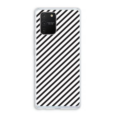 Strepen zwart-wit: Samsung Galaxy S10 Lite Transparant Hoesje