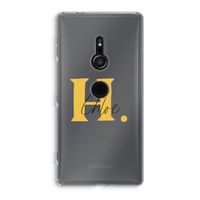 Amber Script: Sony Xperia XZ2 Transparant Hoesje