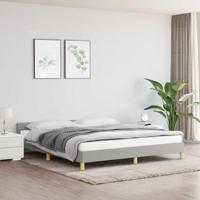 Bedframe zonder matras stof lichtgrijs 180x200 cm