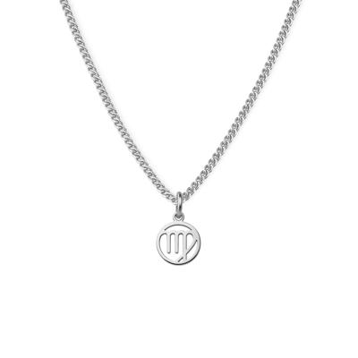 Minimalistische sterrenbeeld ketting - Stainless steel - Zilver - Maagd - Virgo