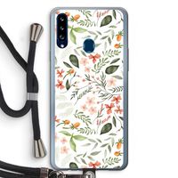 Sweet little flowers: Samsung Galaxy A20s Transparant Hoesje met koord