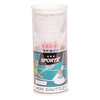 SportX mini badminton shuttles in koker, 3st.