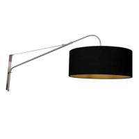 Steinhauer WandlampElegant Classy metaal met zwarte kap - 3957ST