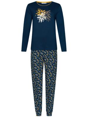 Duurzame katoenen pyjama nachtblauw