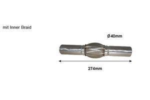 Flexibele slang, uitlaatsysteem LRT, Diameter (mm)40,5mm