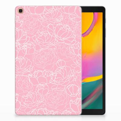 Samsung Galaxy Tab A 10.1 (2019) | Siliconen hoesje | White Flowers