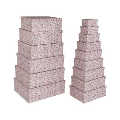 Set decoratieve dozen Versa Rood Karton Rozen (15 Onderdelen)