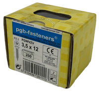 pgb-Europe PGB-FASTENERS | Spaanplaatschroef VK-Z Ø 3,5x12 Zn | 200 st - PGWVZV001003500123 - thumbnail