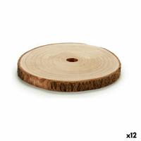 Decoratieve boomstam Gift Decor Bruin 25 x 2 x 26 cm 26 x 2 x 25 cm Ø 24,5 cm (12 Stuks)