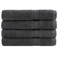 VidaXL Saunadoeken solund 4 st 600 g/m² 80x200 cm antracietkleur - thumbnail