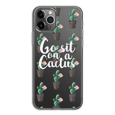 Cactus quote: iPhone 11 Pro Transparant Hoesje
