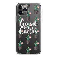 Cactus quote: iPhone 11 Pro Transparant Hoesje