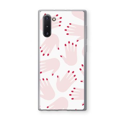 Hands pink: Samsung Galaxy Note 10 Transparant Hoesje