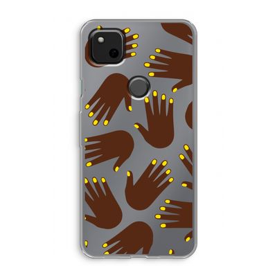 Hands dark: Google Pixel 4a Transparant Hoesje